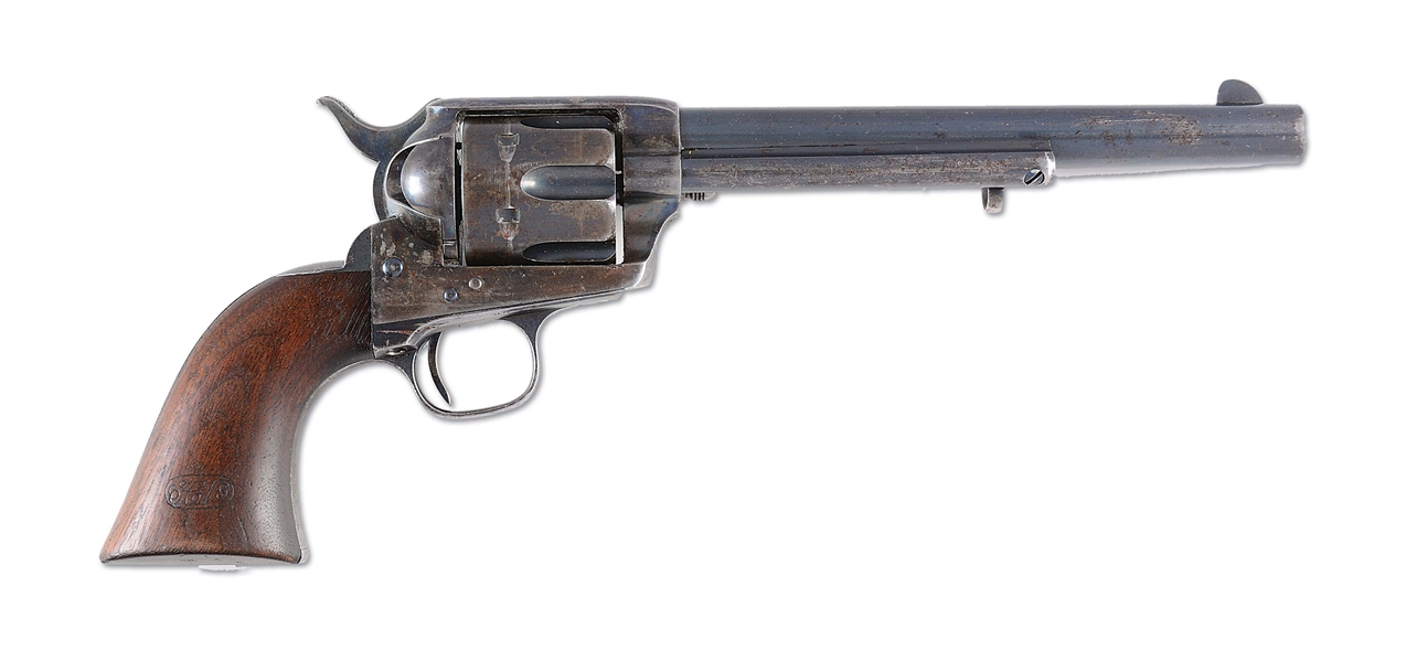(A) US COLT CAVALRY SINGLE ACTION ARMY REVOLVER WITH KOPEC LETTER (NETTLETON INSPECTED).