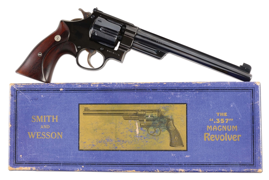 (C) BOXED SMITH & WESSON REGISTERED MODEL .357 MAGNUM DOUBLE ACTION REVOLVER.