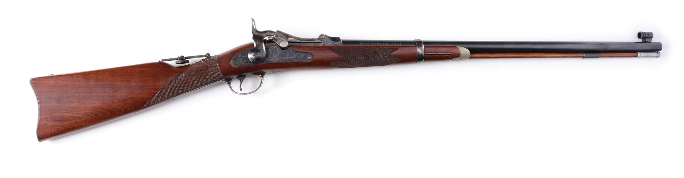 (M) H&R MODEL 1873 OFFICERS MODEL TRAPDOOR SINGLE SHOT RIFLE.