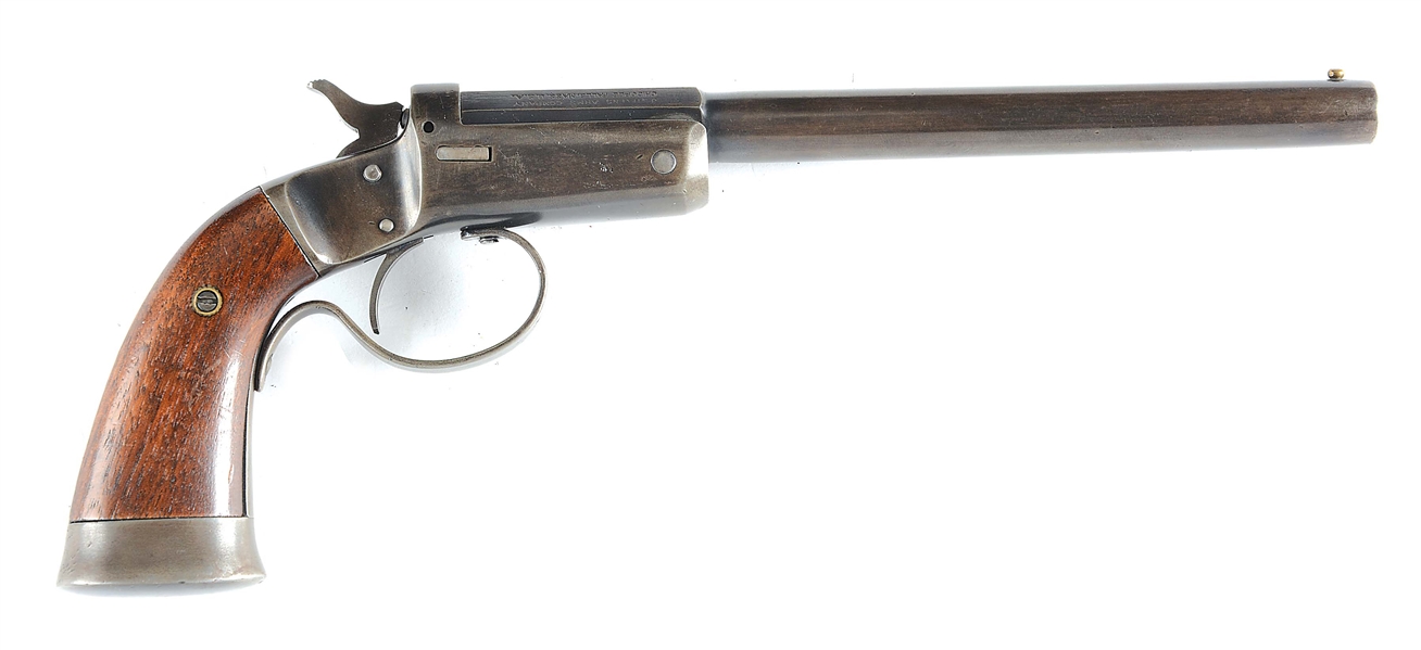 (N) J. STEVENS OFF HAND TIP-UP .410 PISTOL WITH 8" BARREL ("ANY OTHER WEAPON) 