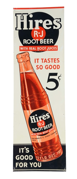 HIRES ROOT BEER EMBOSSED TIN ADVERTISING SIGN. 