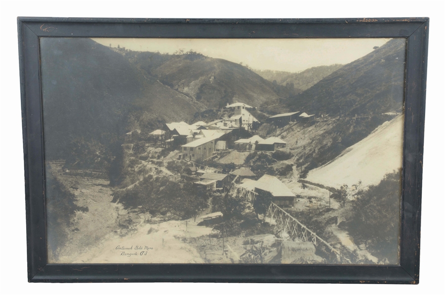 EARLY LITHOGRAPH OF THE ANTAMOK GOLD MINE.