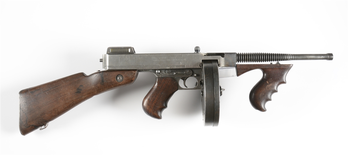 (N) SAVAGE MANUFACTURED AUTO ORDNANCE THOMPSON MODEL 1928A1 MACHINE GUN (CURIO & RELIC).