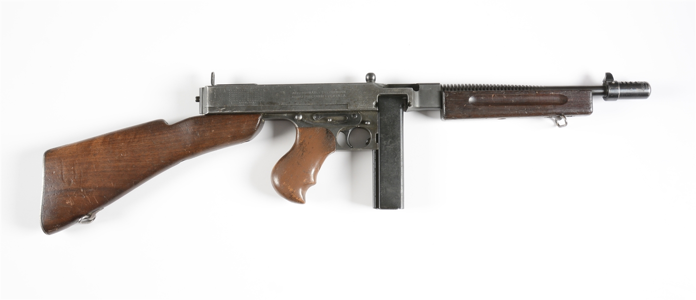 (N) CLASSIC SAVAGE MANUFACTURED MILITARY MODEL 1928A1 THOMPSON MACHINE GUN (CURIO & RELIC)