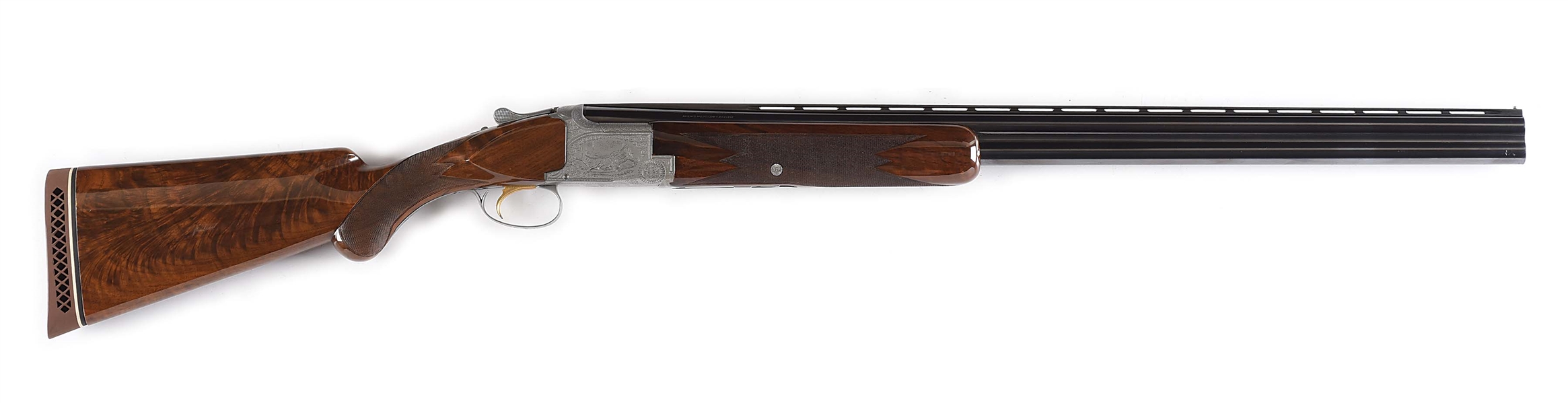 (C) VERY RARE BROWNING "POINTER" GRADE 3" MAGNUM SUPERPOSED SHOTGUN ENGRAVED BY MARECHAL WITH CASE. 