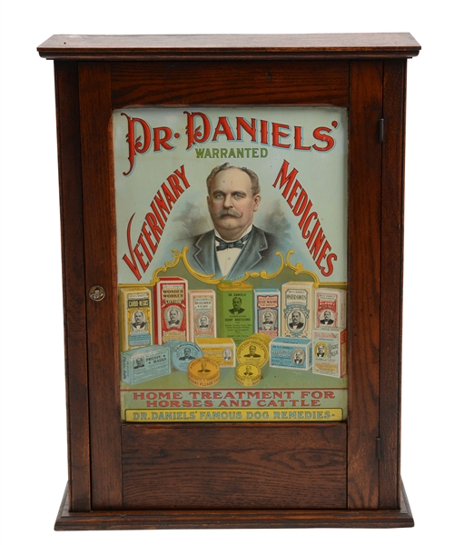DR. DANIELS VETERINARY MEDICINES CABINET.