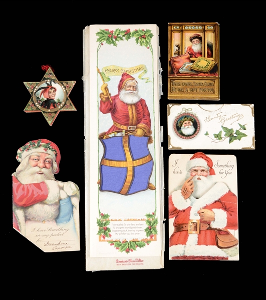 LOT OF 6: PAPER CHRISTMAS MONEY CARDS. 