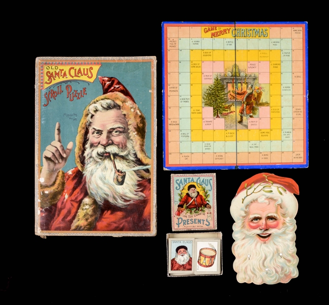 LOT OF 4: ASSORTED CHRISTMAS GAMES & PUZZLE. 
