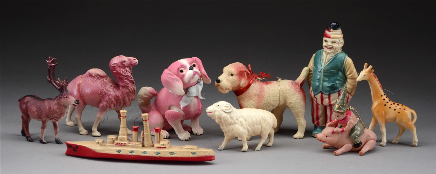 ASSORTED CELLULOID ANIMALS & PEOPLE. 