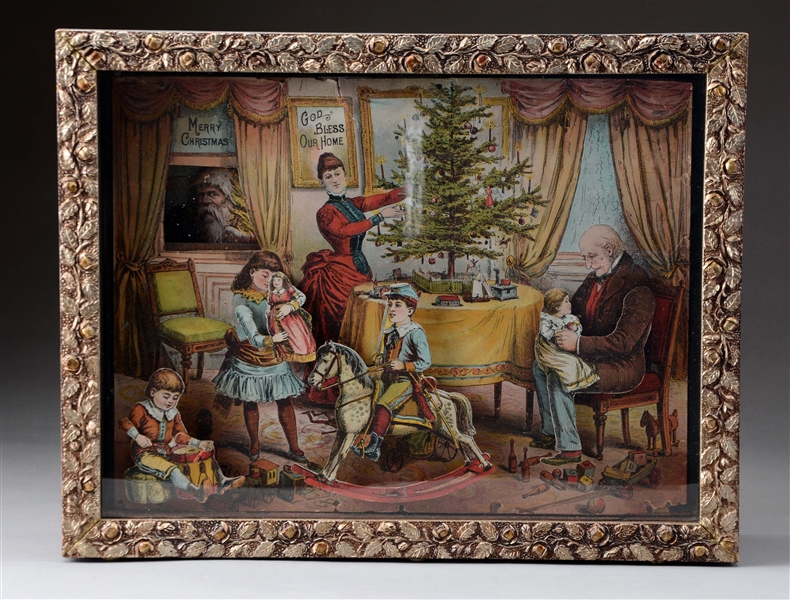 SCHOENHUT CHRISTMAS CLOCKWORK PICTURE 1880.