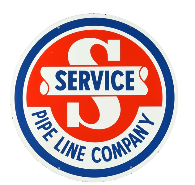 OIL SERVICE PIPE LINE COMPANY PORCELAIN SIGN.