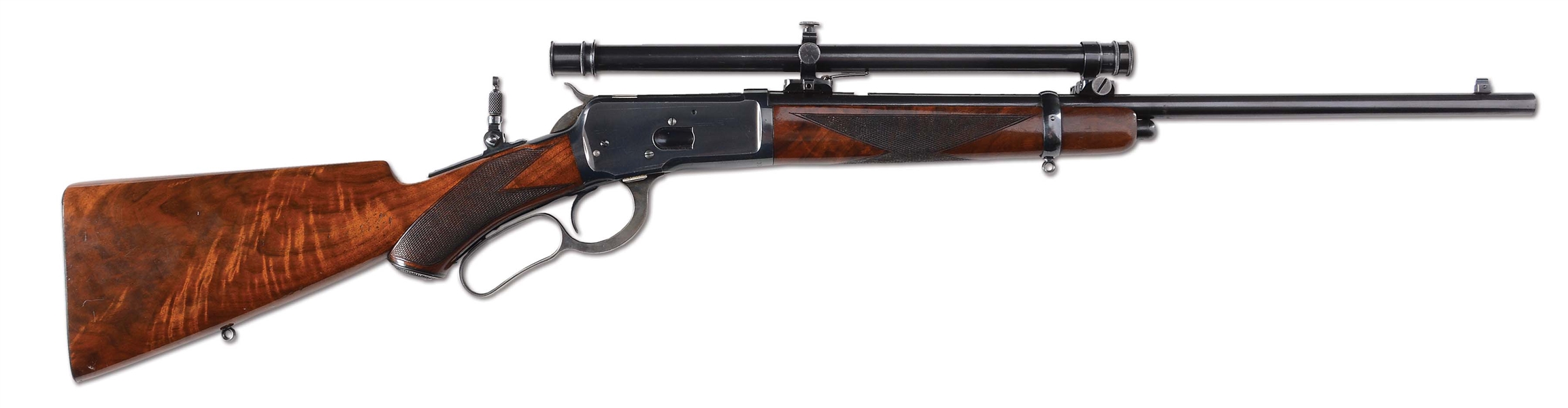 (M) RARE SPECIAL ORDER DELUXE WINCHESTER 1892 CARBINE WITH FACTORY MOUNTED B-4 WINCHESTER SCOPE AND FACTORY LETTER