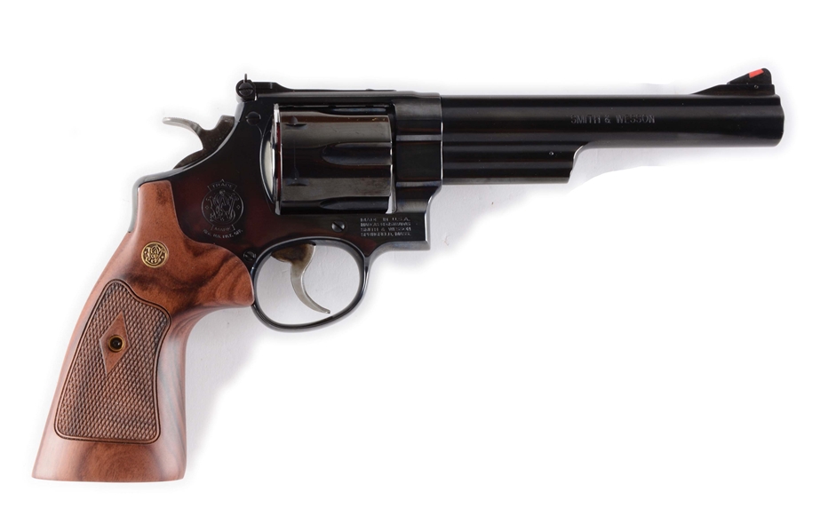 (M) NIB SMITH & WESSON M29 DOUBLE ACTION REVOLVER WITH WOOD CASE.