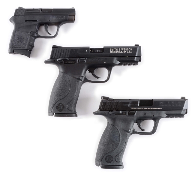 (M) LOT OF 3: THREE SMITH AND WESSON M&P SERIES SEMI-AUTOMATIC PISTOLS