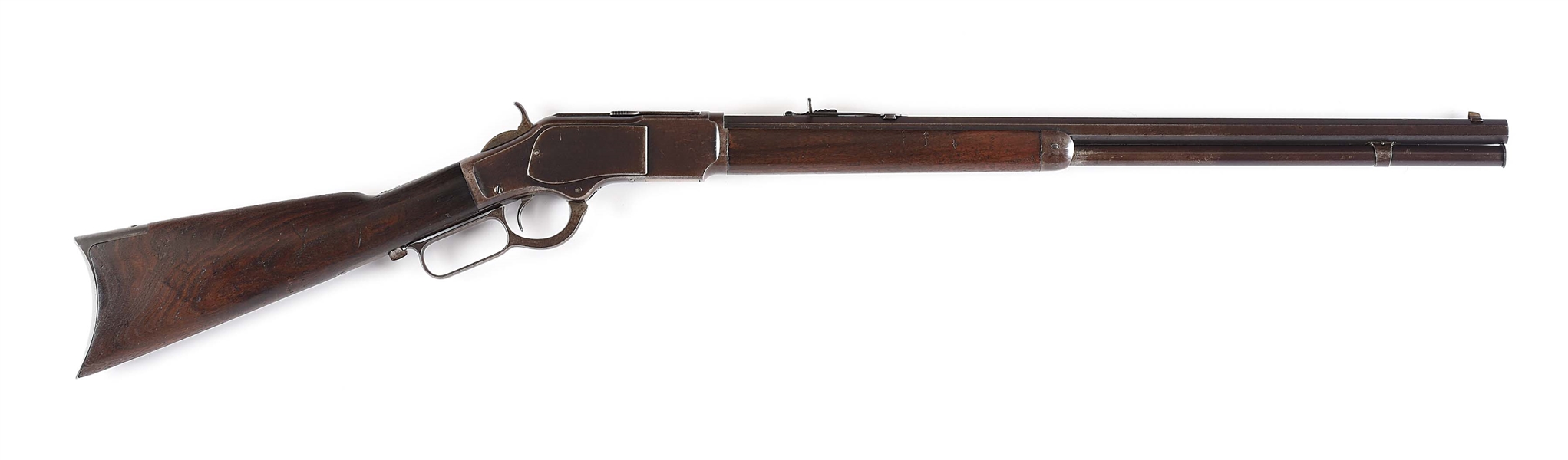 (A) WINCHESTER MODEL 1873 LEVER ACTION RIFLE (1889).