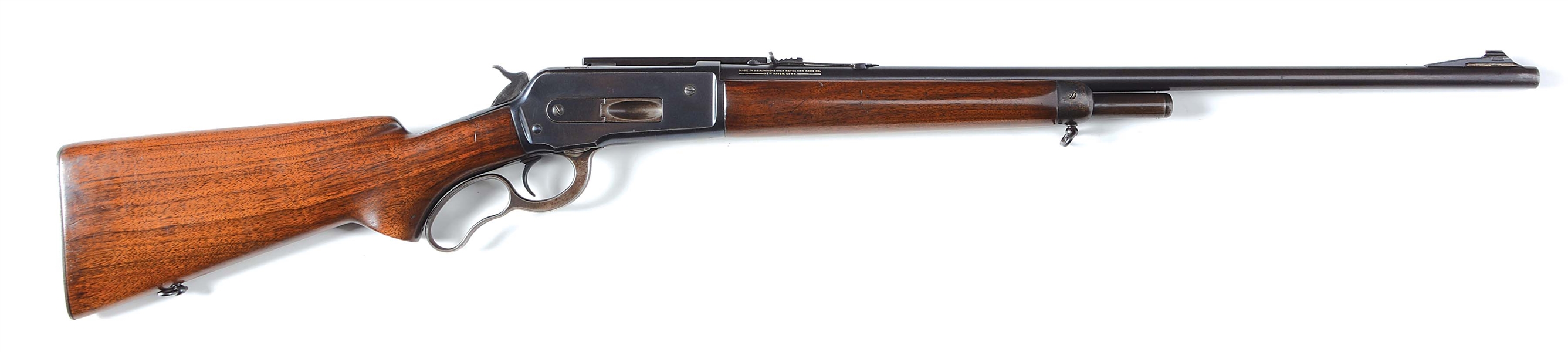 (C) WINCHESTER MODEL 71 LEVER ACTION RIFLE WITH SCOPE MOUNT (1941).