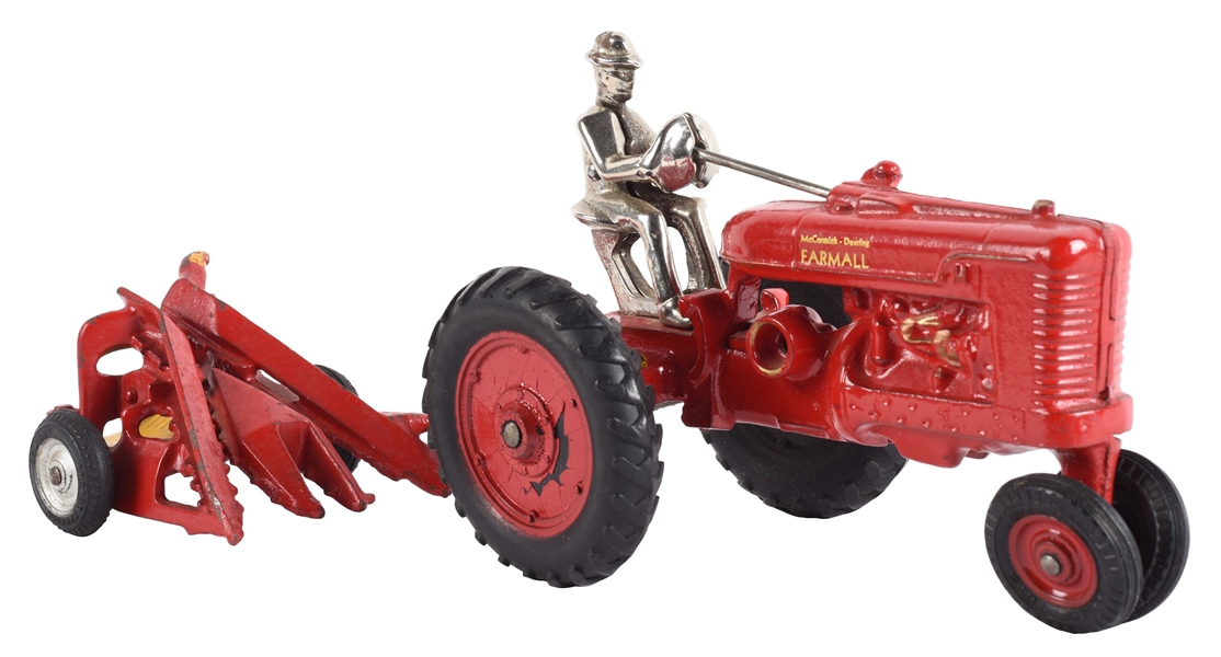 CAST IRON ARCADE MCCORMICK-DEERING FARMALL TOY TRACTOR & FARM IMPLEMENT.