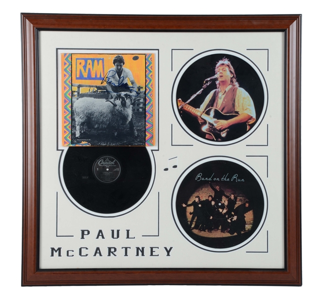 PAUL MCCARTNEY AUTOGRAPHED RAM ALBUM DISPLAY.