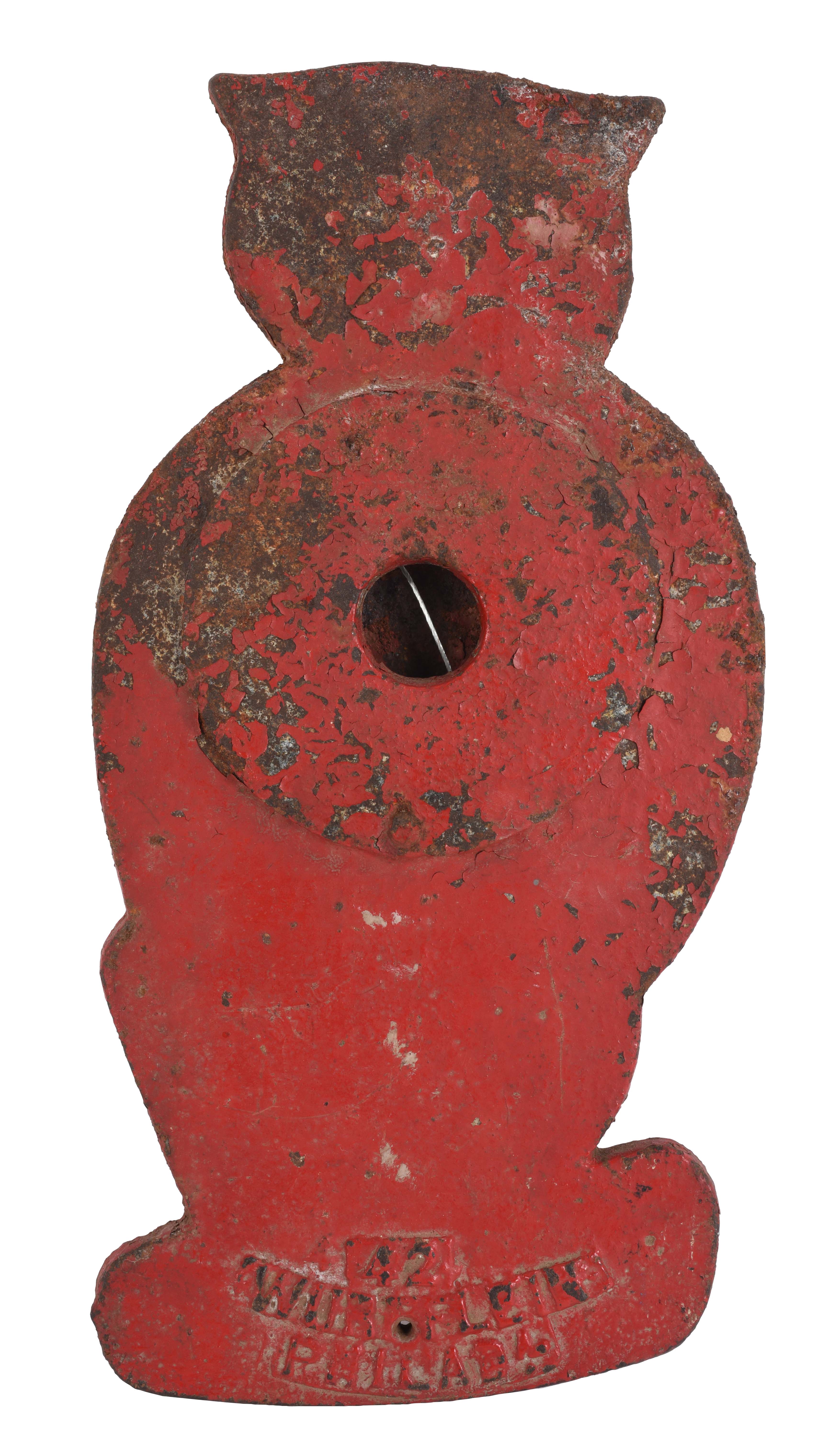 Lot Detail - RARE CAST IRON OWL SHOOTING GALLERY TARGET.