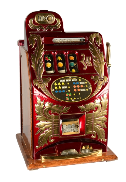 **10¢ MILLS NOVELTY CO. EXTRA BELL SLOT MACHINE.