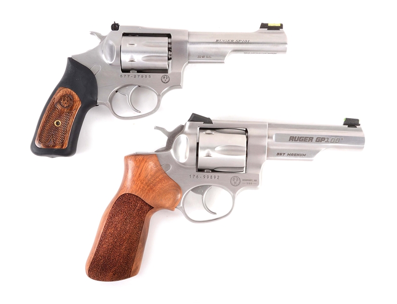 (M) LOT OF 2: NIB RUGER DOUBLE ACTION REVOLVERS.