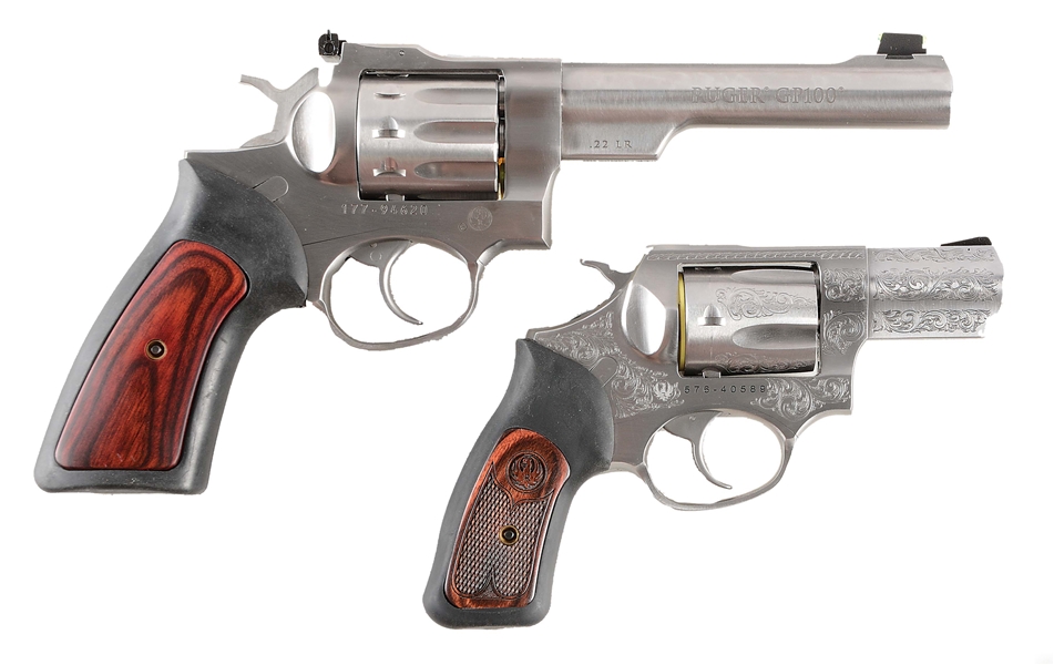 (M) LOT OF 2: RUGER DOUBLE ACTION REVOLVERS.
