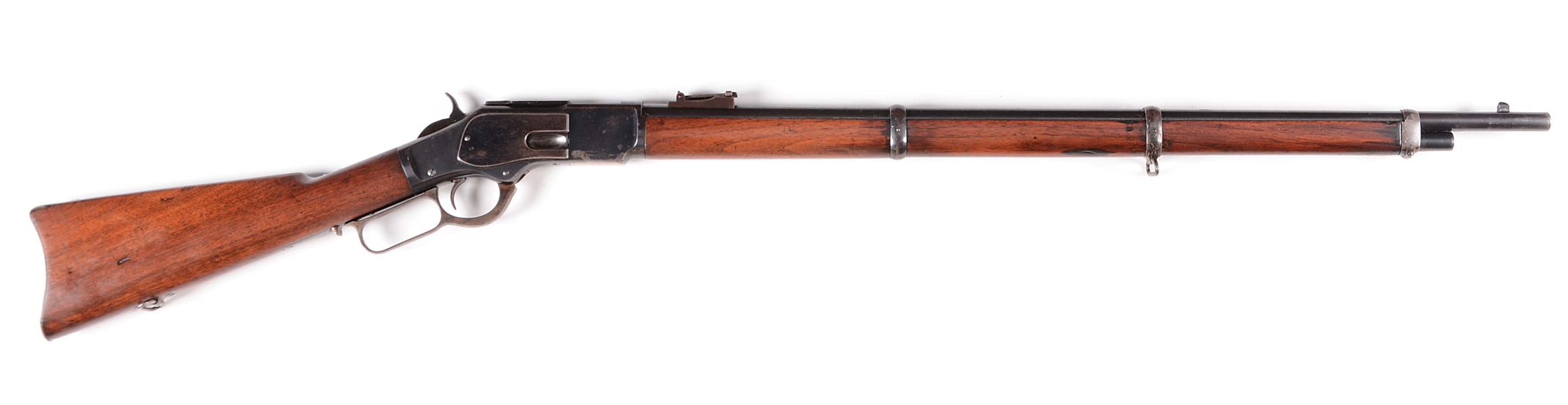 (C) WINCHESTER MODEL 1873 MUSKET LEVER ACTION RIFLE