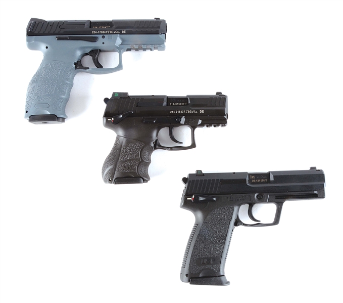 (M) LOT OF 3: THREE HECKLER AND KOCH SEMI-AUTOMATIC PISTOLS