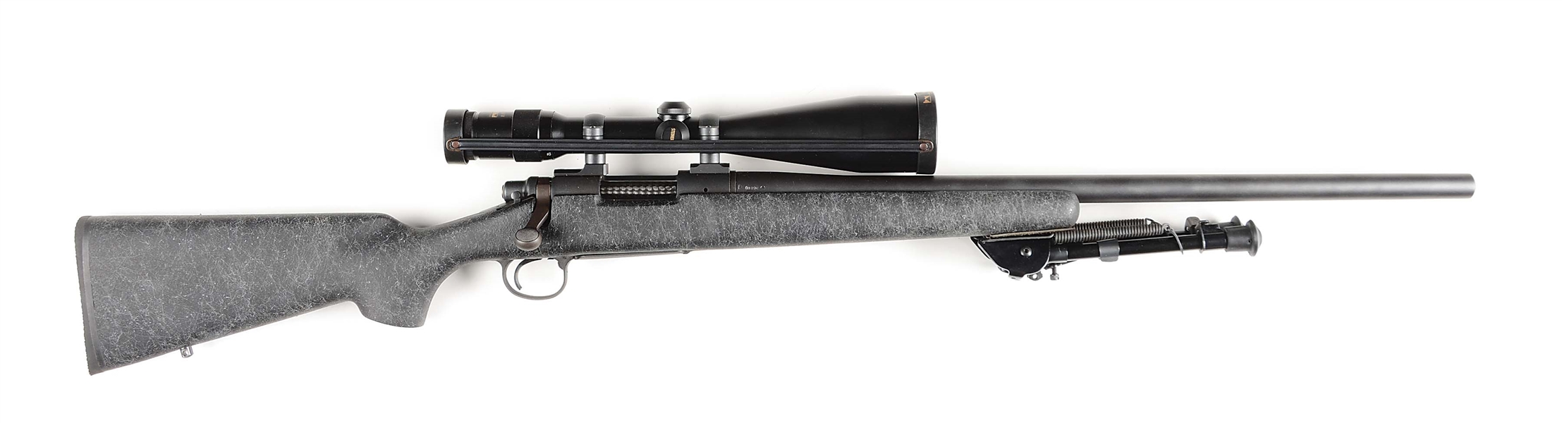 (M) REMINGTON MODEL 700 BOLT ACTION RIFLE WITH STEINER SCOPE.
