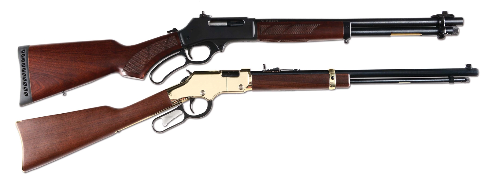(M) LOT OF 2: ONE NIB HENRY GOLDEN BOY LEVER ACTION RIFLE AND ONE NIB HENRY H010 LEVER ACTION RIFLE.