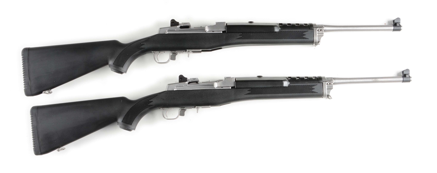 (M) LOT OF 2: ONE RUGER MINI 30 SEMI-AUTOMATIC RIFLE AND ONE RUGER MINI 14 SEMI-AUTOMATIC RIFLE