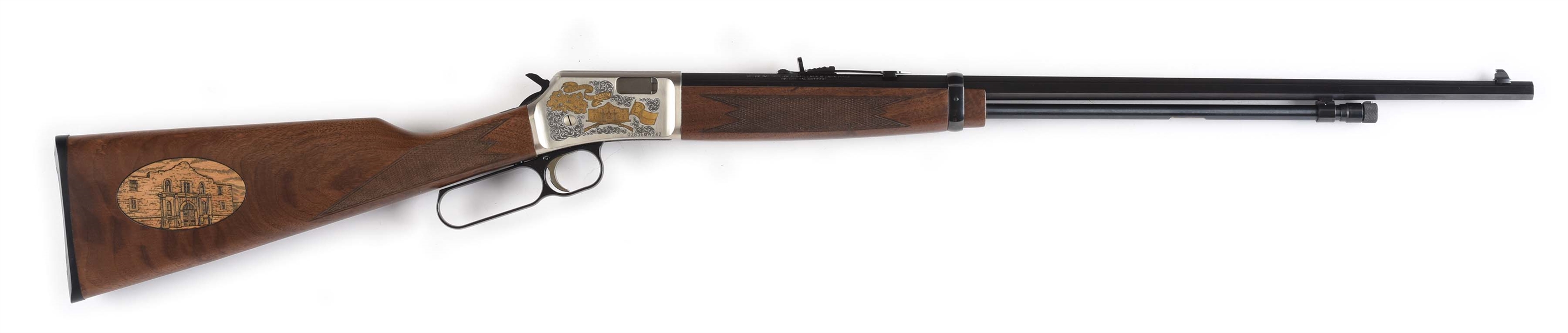 (M) BOXED AND ENGRAVED BROWNING BL-22 LEVER ACTION RIFLE.