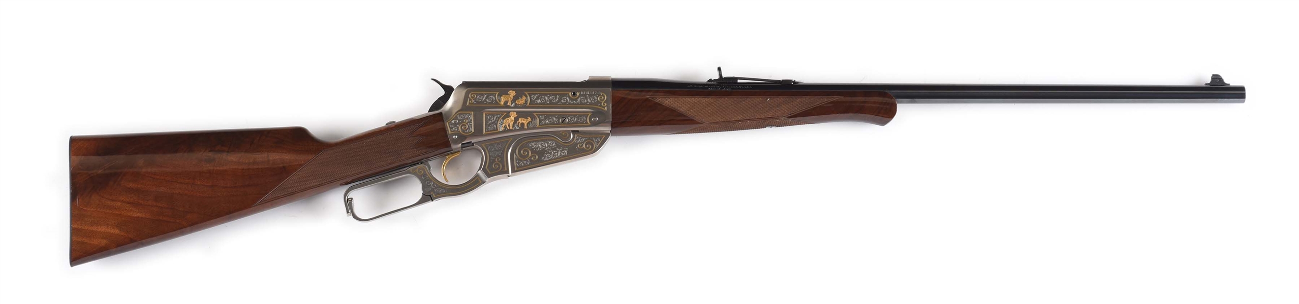 (M) BOXED AND ENGRAVED WINCHESTER MODEL 1895 LEVER ACTION RIFLE.