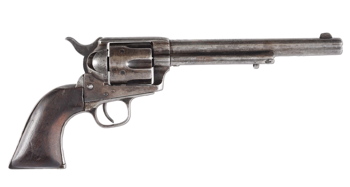 (A) CUSTER RANGE COLT SINGLE ACTION ARMY CAVALRY REVOLVER (1874).
