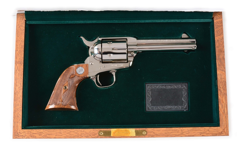 (M) BOXED & CASED COLT FRONTIER SIX SHOOTER SINGLE ACTION ARMY REVOLVER.