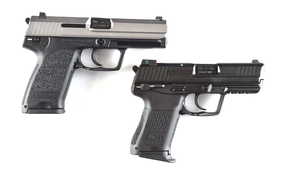 (M) LOT OF 2: HECKLER AND KOCH HK45C AND HECKLER AND KOCH USP40 STAINLESS.