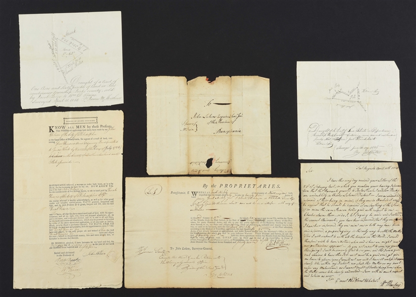 LOT OF 5:  18TH AND EARLY 19TH CENTURY LAND PURCHASES AND DISPUTES 