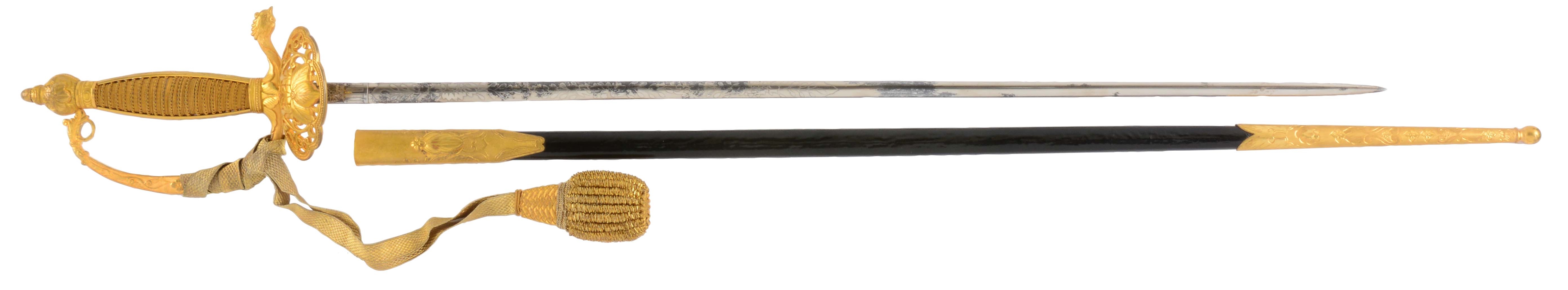 VERY FINE & RARE JAPANESE DIPLOMATS SHORT SWORD, PRE-WWII, IN PRISTINE AS FOUND CONDITION.