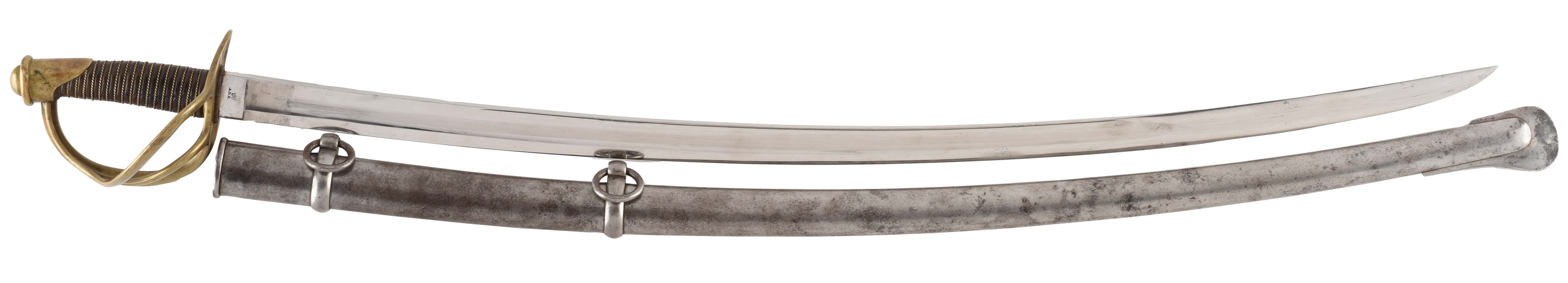 AMES MODEL 1840 CAVALRY SABER WITH SCABBARD.