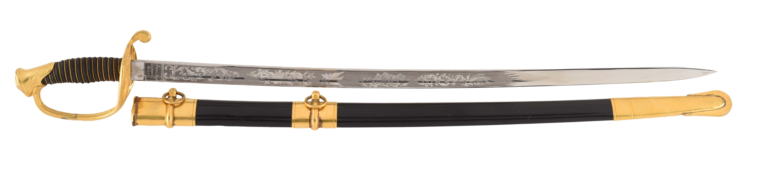 EXTREMELY FINE AMES MODEL 1850 FOOT OFFICERS SWORD.