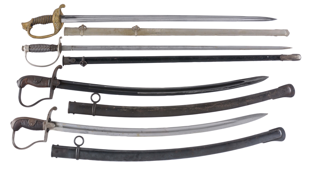 LOT OF 4: IMPERIAL GERMAN AND THIRD REICH SWORDS.