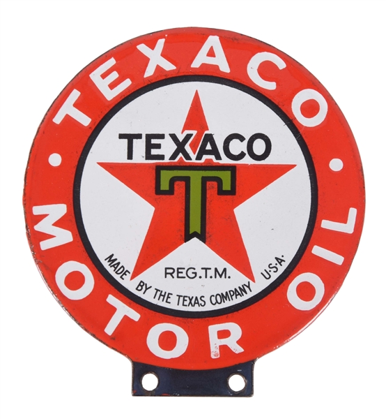 TEXACO GASOLINE & MOTOR OIL PORCELAIN LUBSTER PLATE.