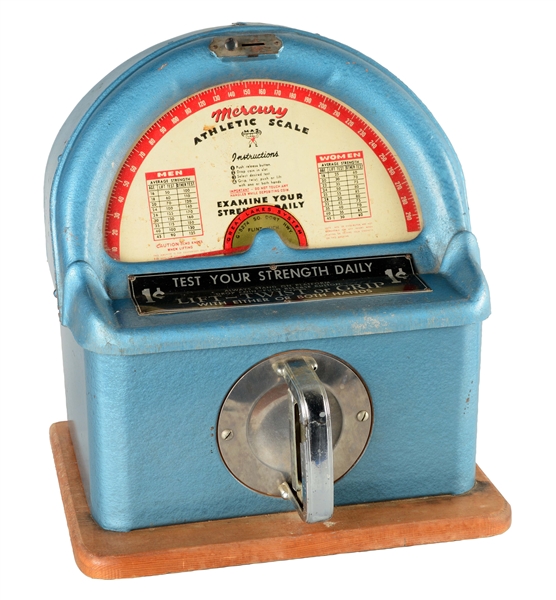 1¢ GREAT LAKES SYSTEM MERCURY ATHLETIC SCALE GRIP TESTER. 