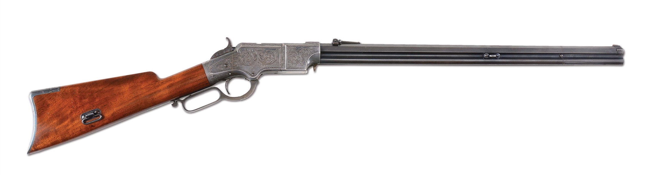 (A) ENGRAVED MODEL 1860 HENRY RIFLE.