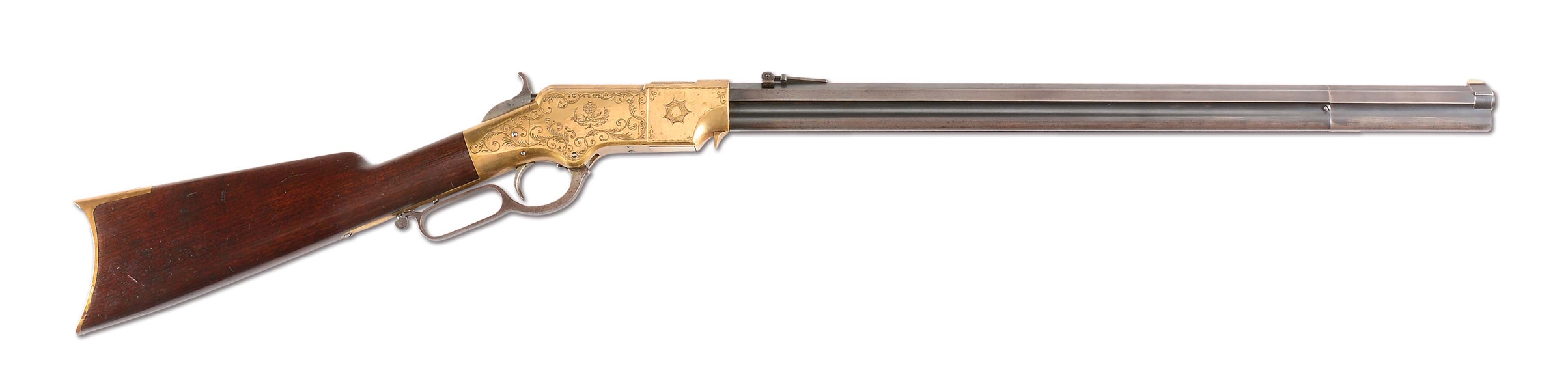 (A) SUPERB MARTIAL 1860 HENRY RIFLE IDENTIFIED AND ENGRAVED TO CIVIL WAR VETERAN. 