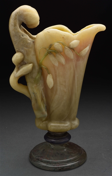 ORGANIC FORM VASE IN THE MANNER OF EMILE GALLE.