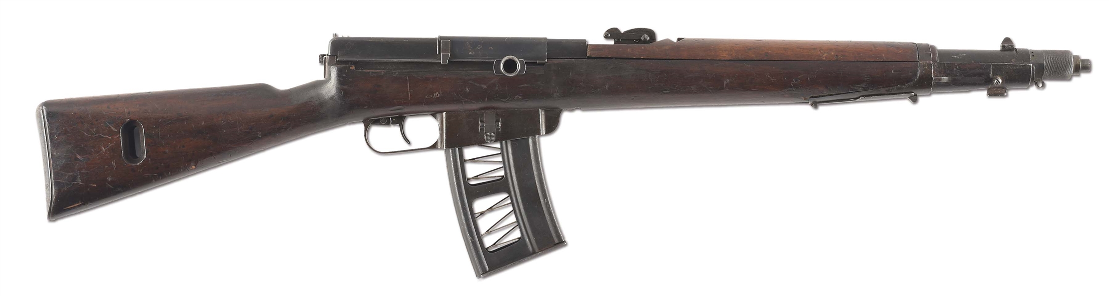 (N) EXTREMELY RARE BREDA COSTA RICAN MODEL PG MACHINE GUN USED FOR DEVELOPMENT OF THREE SHOT BURST FOR AMERICAN M16A2 (CURIO & RELIC).