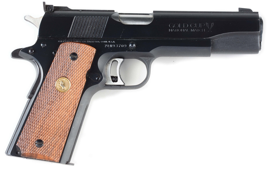 (M) COLT MARK IV SERIES 70 GOLD CUP NATIONAL MATCH 1911 SEMI-AUTOMATIC PISTOL (1981).