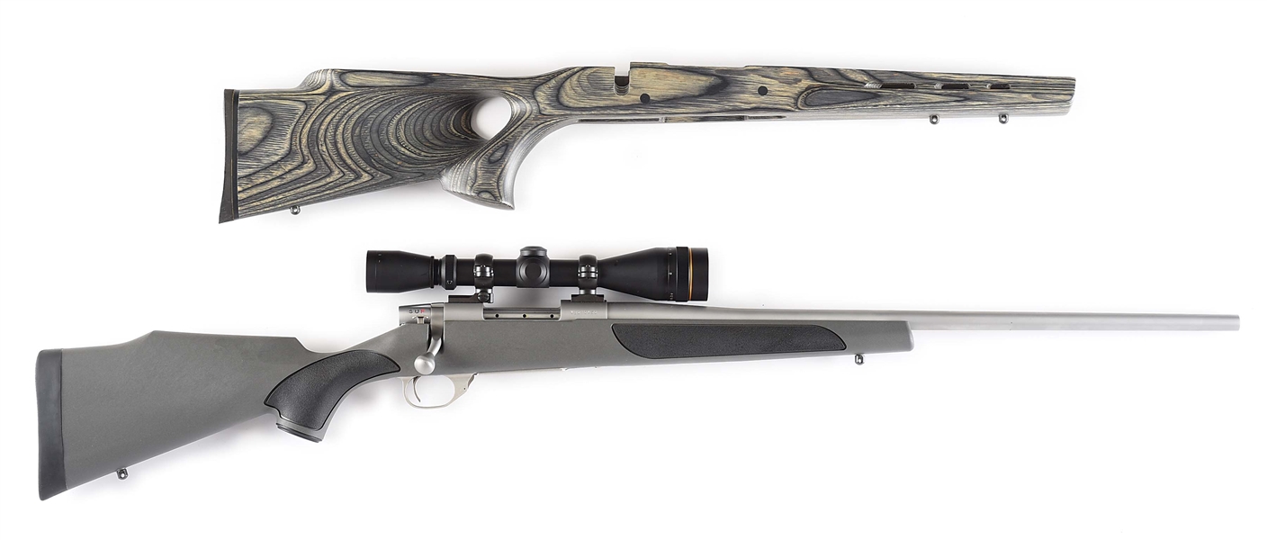 (M) BOXED WEATHERBY VANGUARD SERIES 2 SS BOLT ACTION RIFLE WITH LEUPOLD 4-12 VX-II SFP DUPLEX SCOPE.