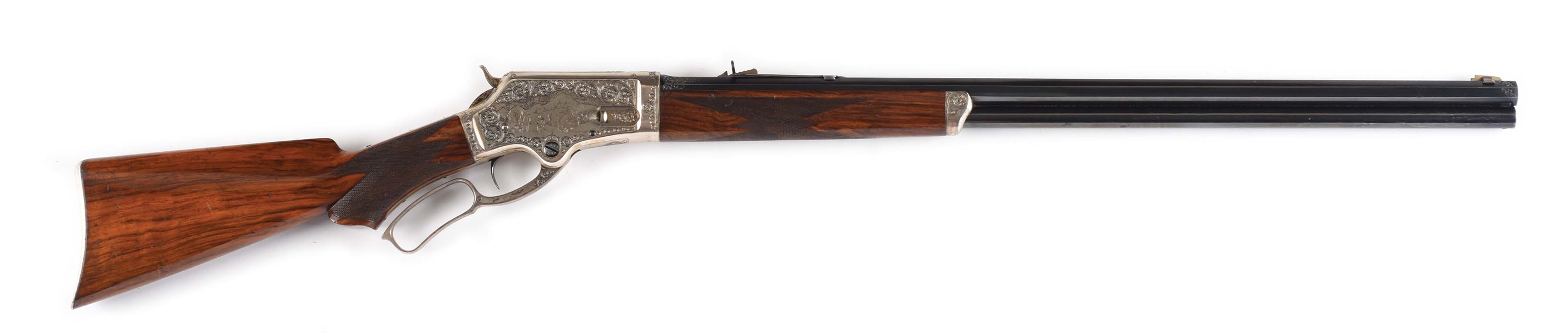 (A) CUSTOM ENGRAVED & RESTORED MARLIN MODEL 1881 LEVER ACTION RIFLE (1887).